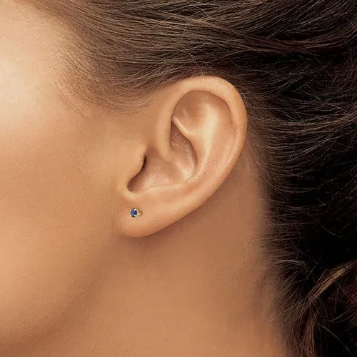 Kids 14K Yellow Gold Birthstone Stud Screwback Earrings