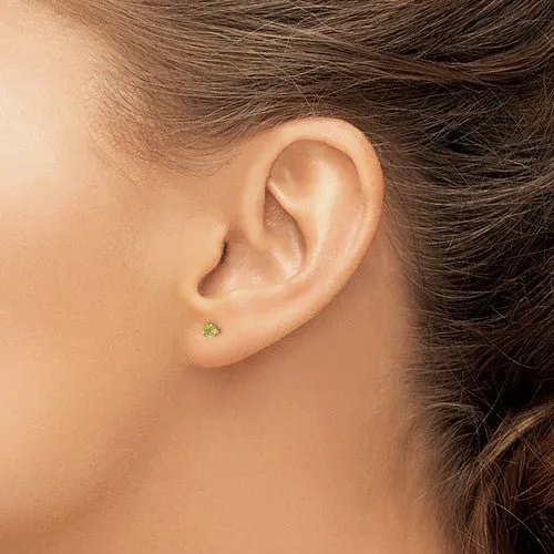 Kids 14K Yellow Gold Birthstone Stud Screwback Earrings