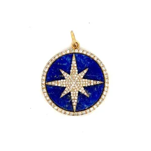 Lapis and Diamond Starburst Compass