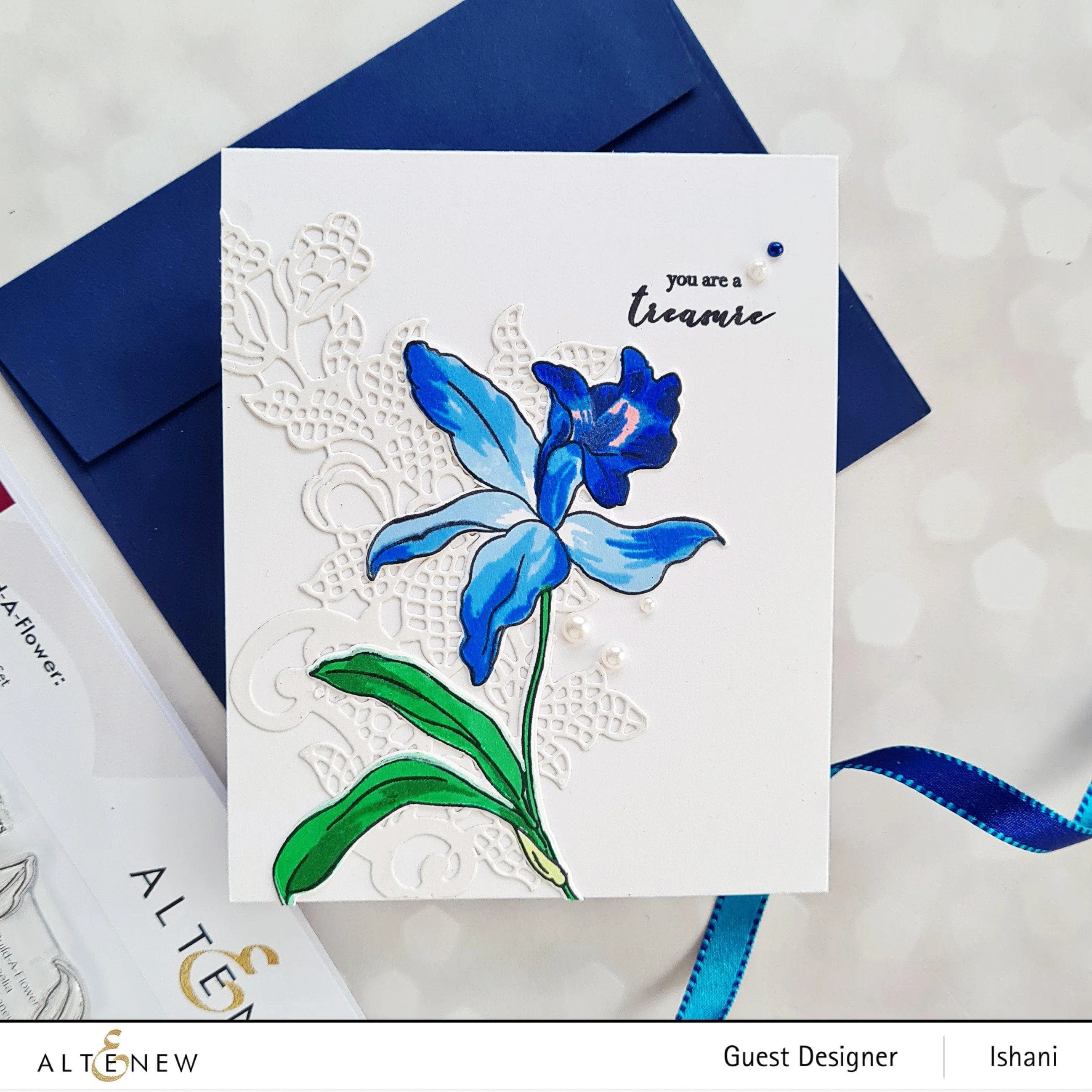 Lapis Lazuli Crisp Dye Ink Mini Cube & Reinker Bundle