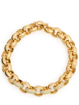 Marni   Chunky chain necklace w/ crystals 