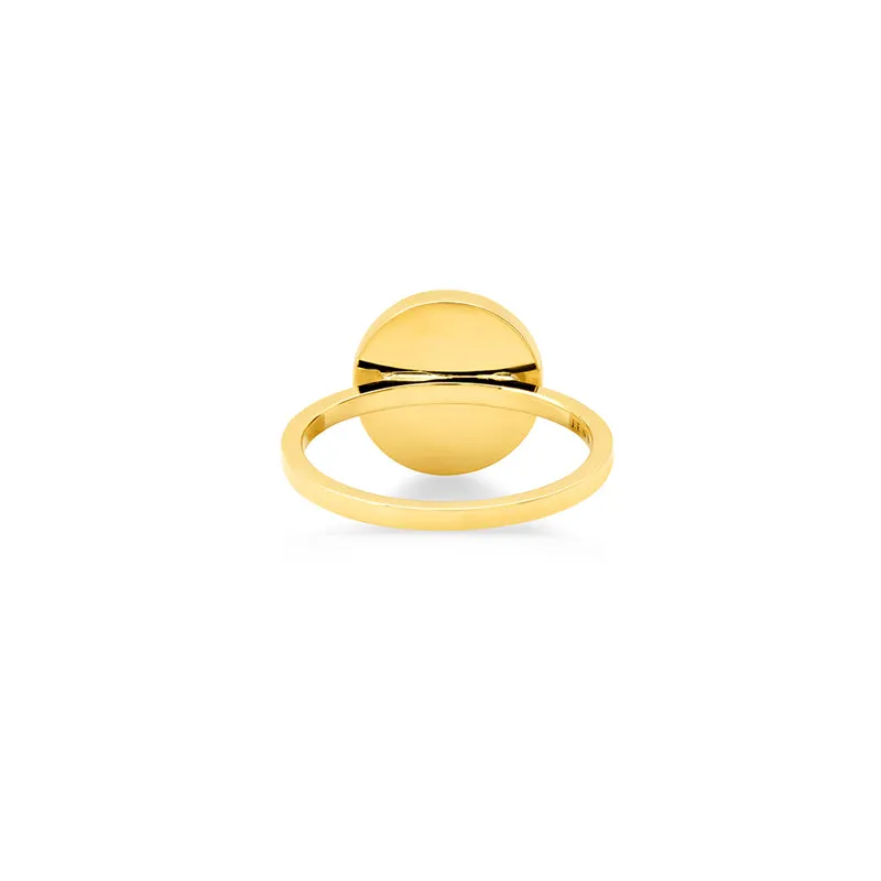 Mini Turquoise Inlay Evil Eye Ring