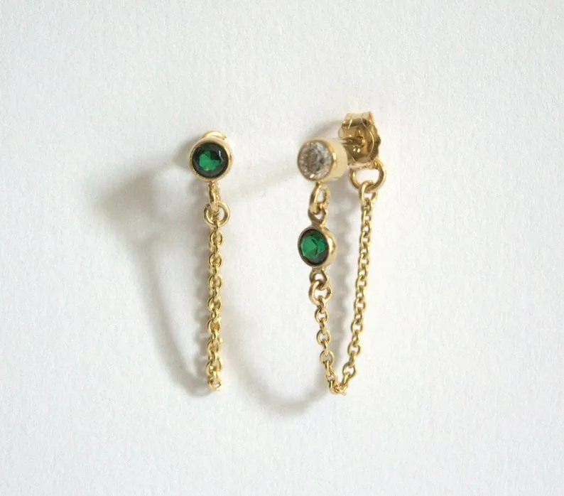Mismatched Chain Earrings
