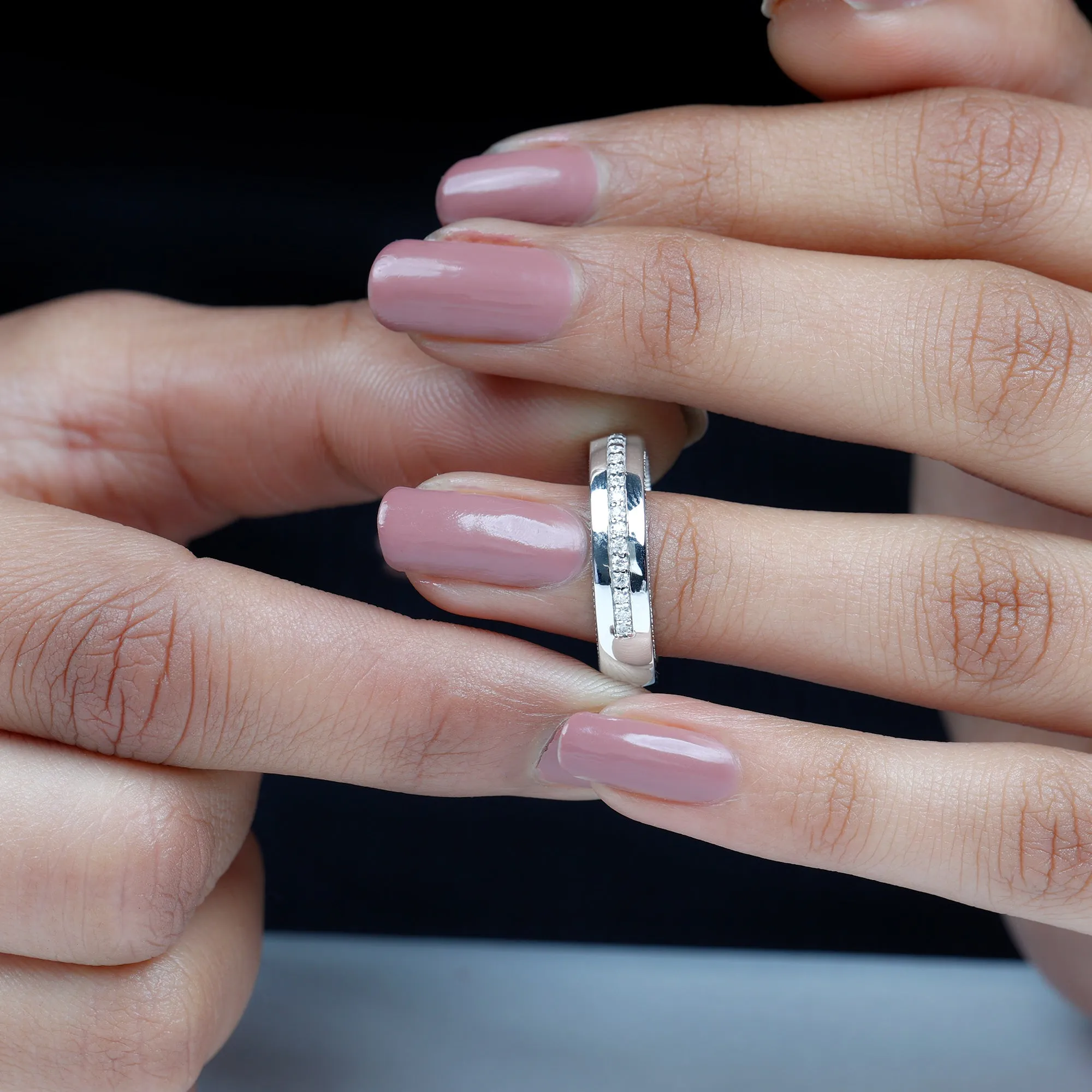 Moissanite Classic Wedding Band Ring For Men