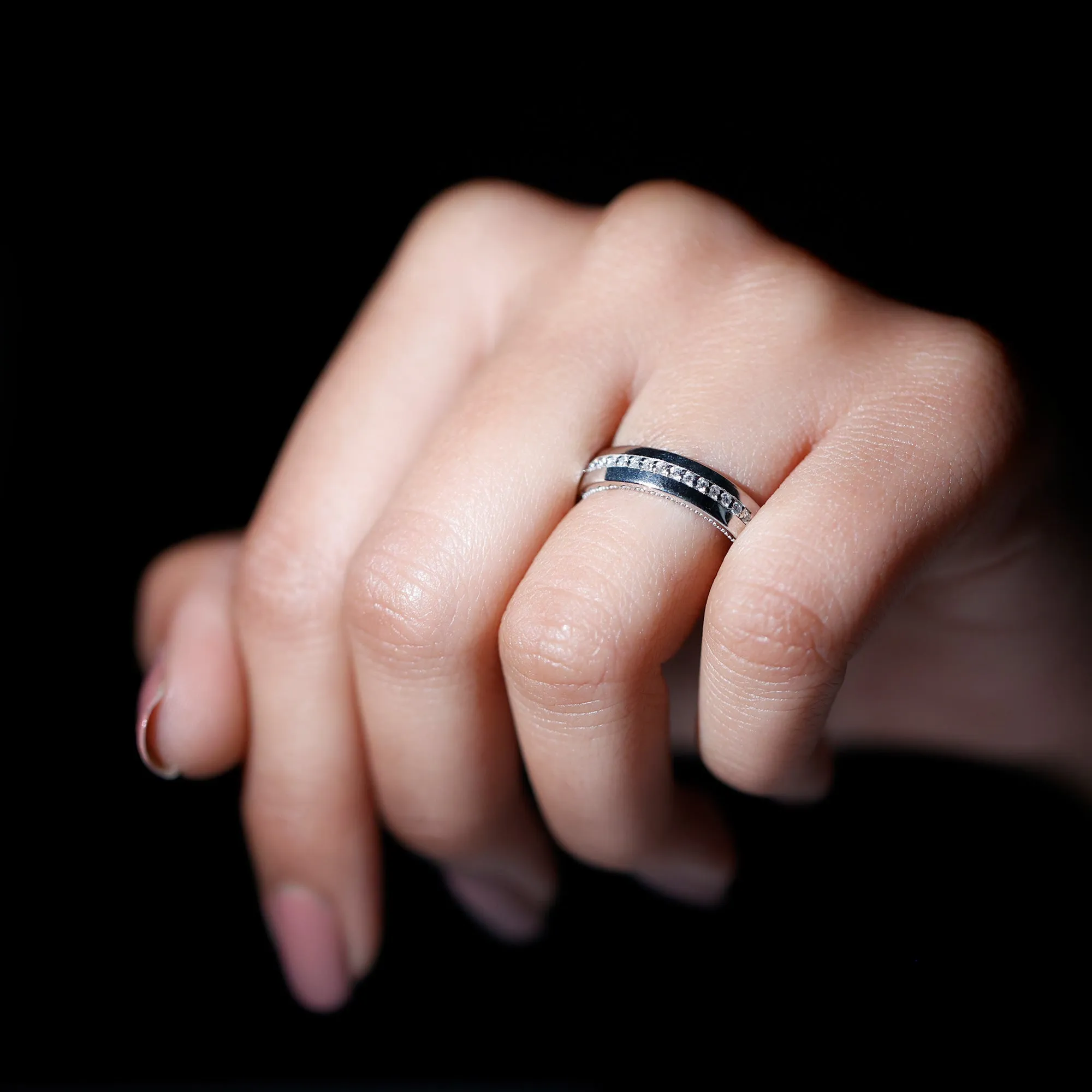 Moissanite Classic Wedding Band Ring For Men