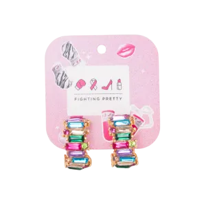Multi color gemstone earrings