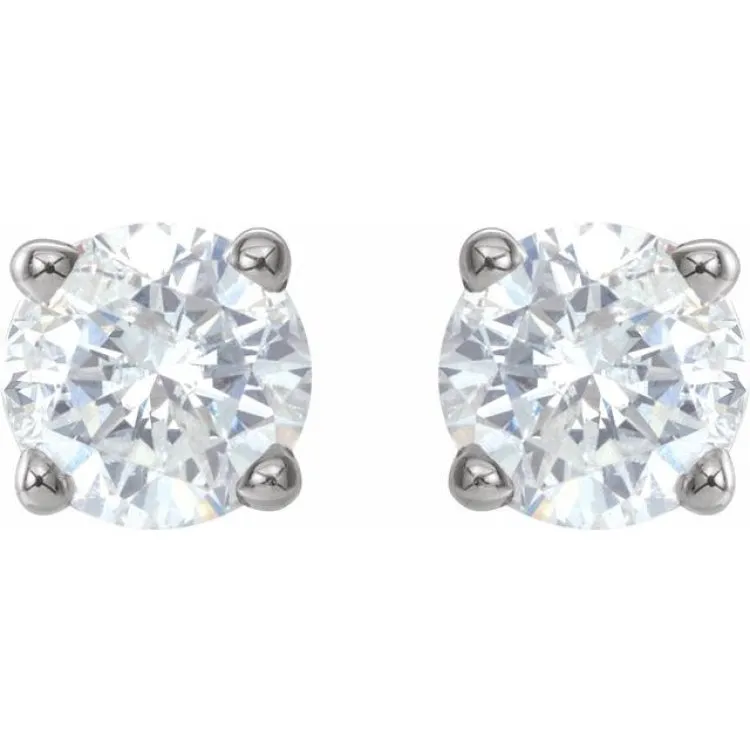 Platinum 3/4 CTW Natural Diamond Stud Earrings