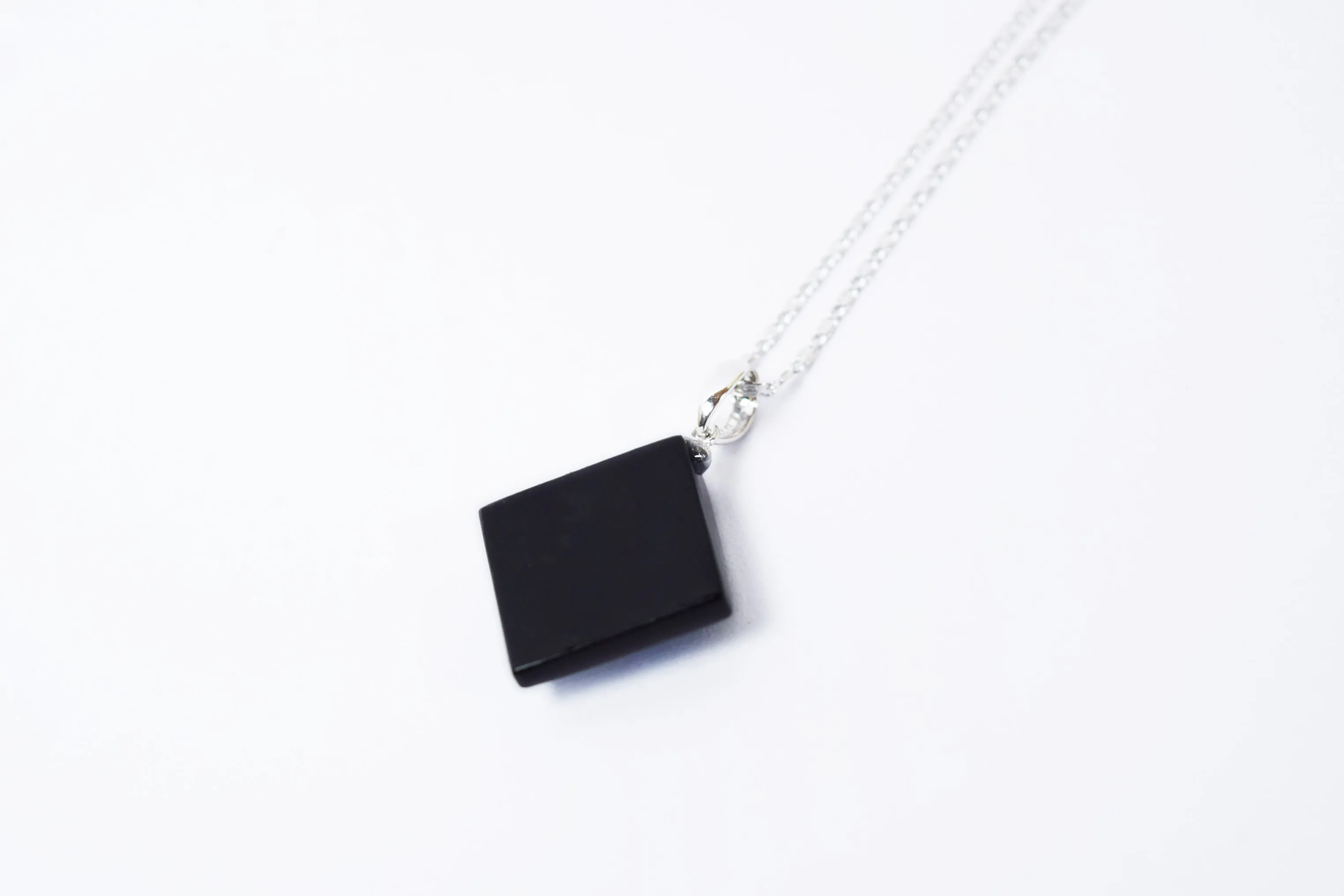 Raden Pendant Necklace - Moonlight on Water / Green Color / Medium Size-, Japanese Lacquer Jewelry, Kyoto Jewelry