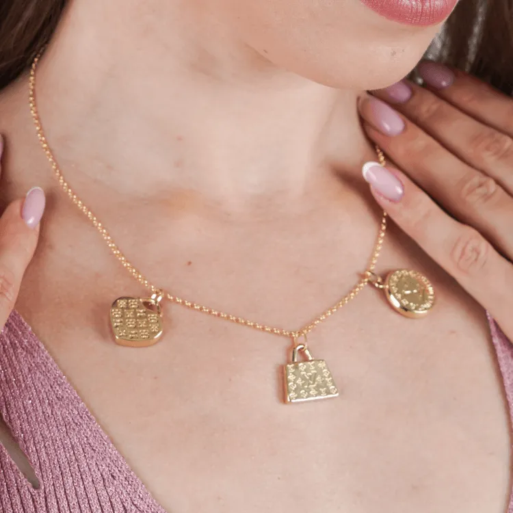 Real Gold GZLV Luxury Heart 2 Side 3D Pendant 0500/2KU P 1820