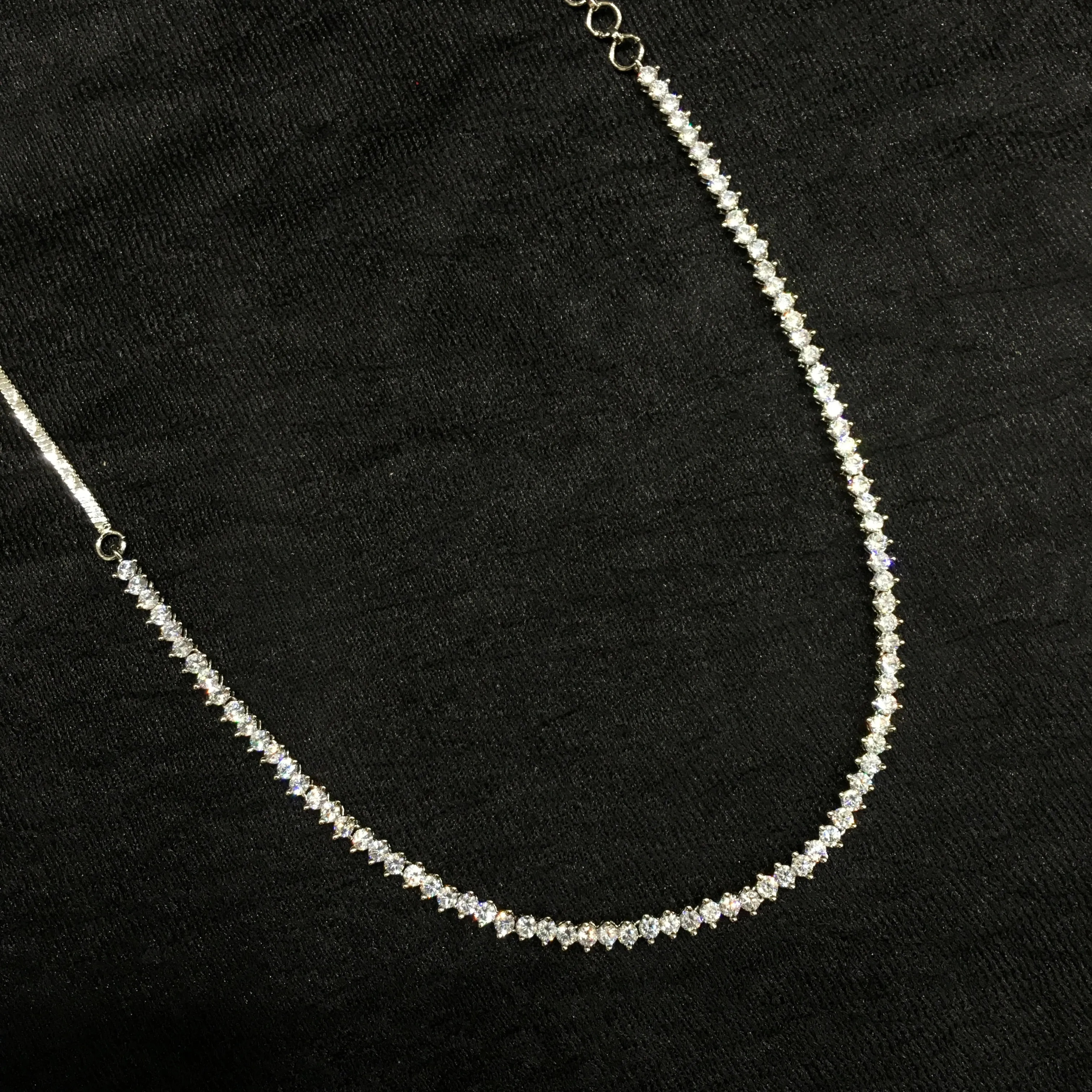 Round Neck Zircon/AD Necklace 6195-08