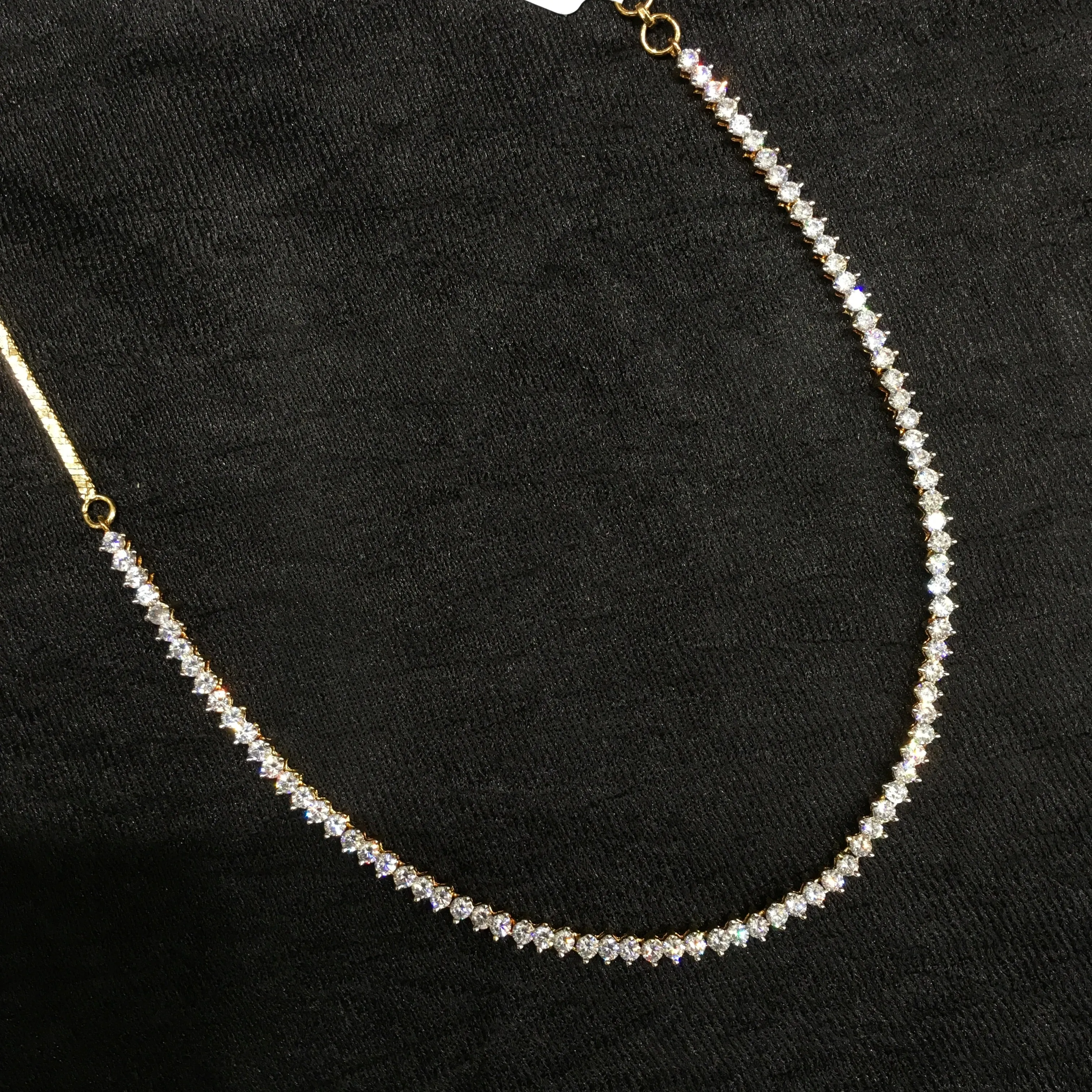 Round Neck Zircon/AD Necklace 6195-08