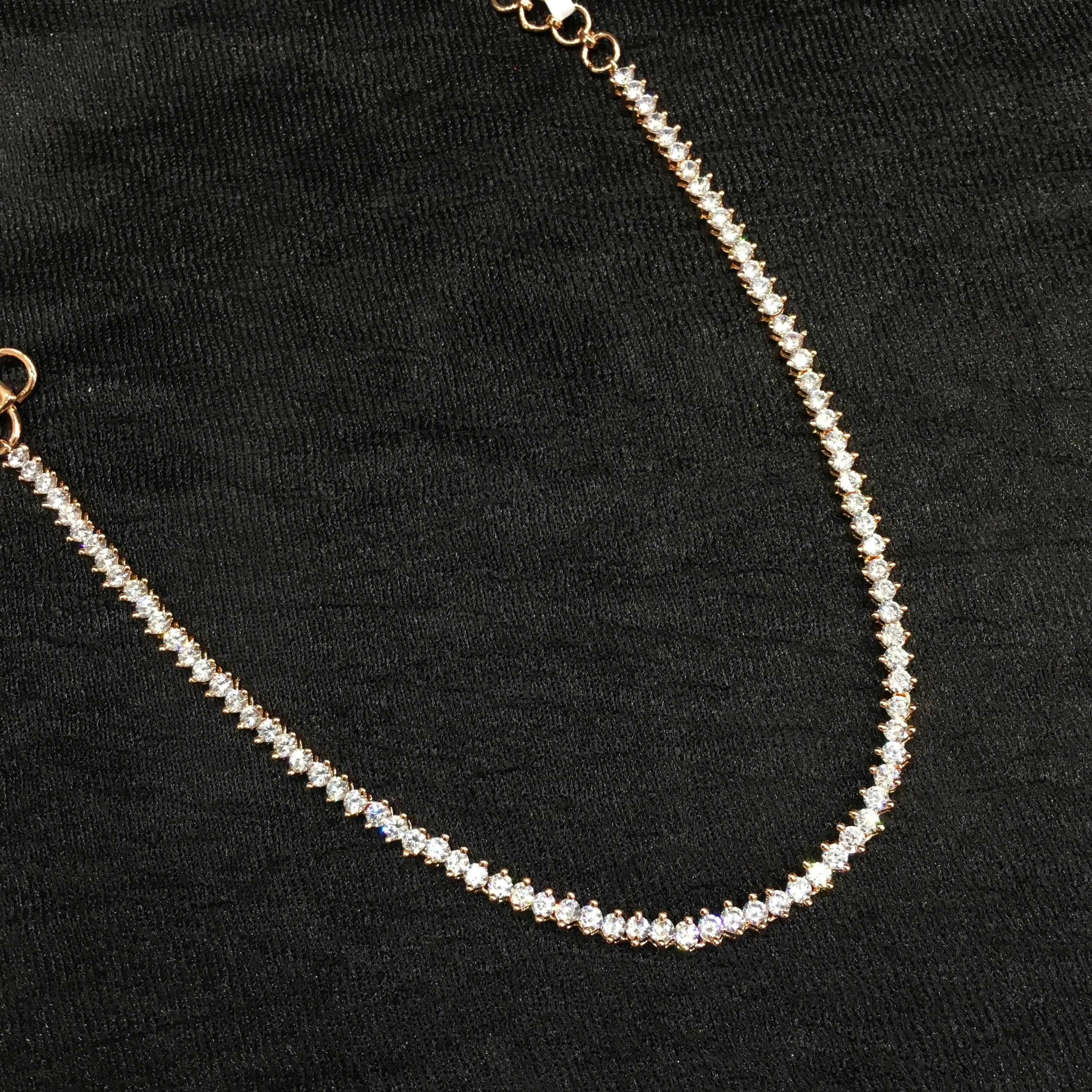 Round Neck Zircon/AD Necklace 6195-08