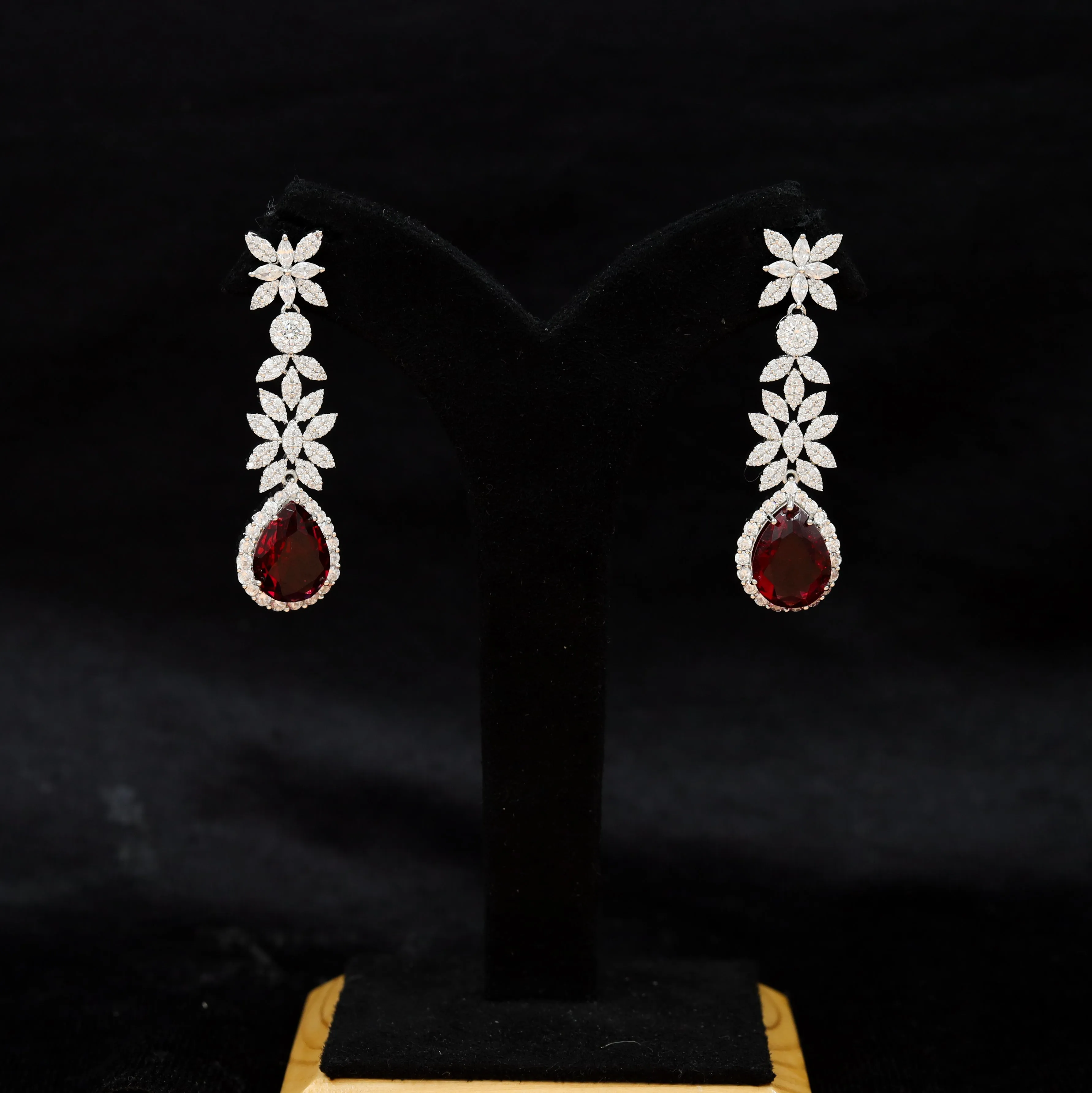 Round Neck Zircon/AD Necklace Set 10152-4