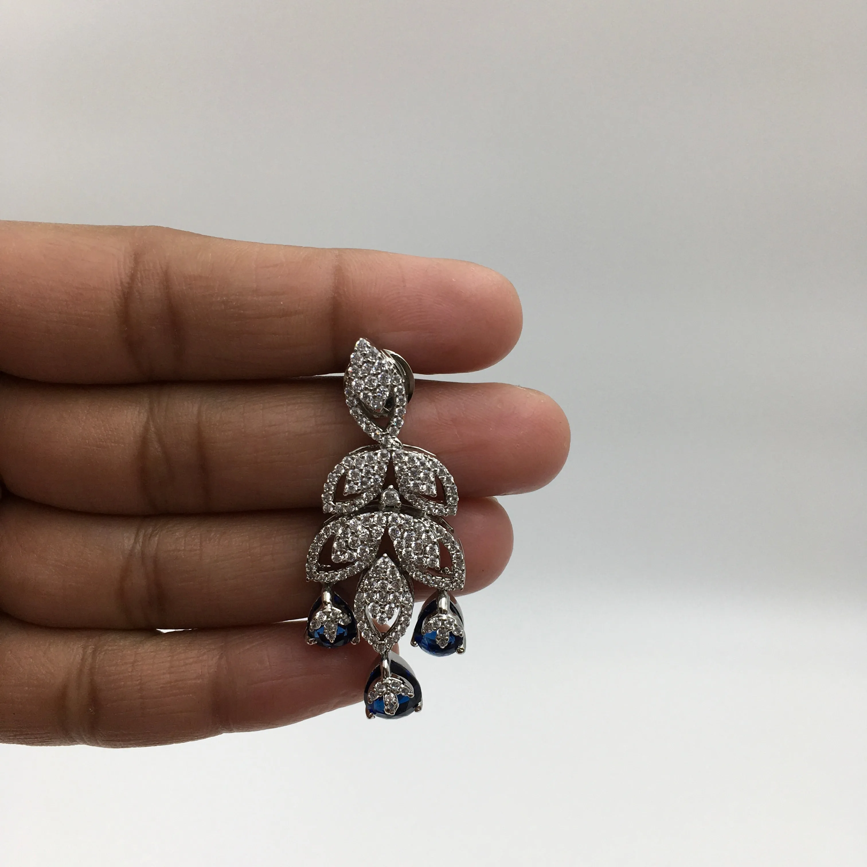 Round Neck Zircon/AD Necklace Set 8575-08
