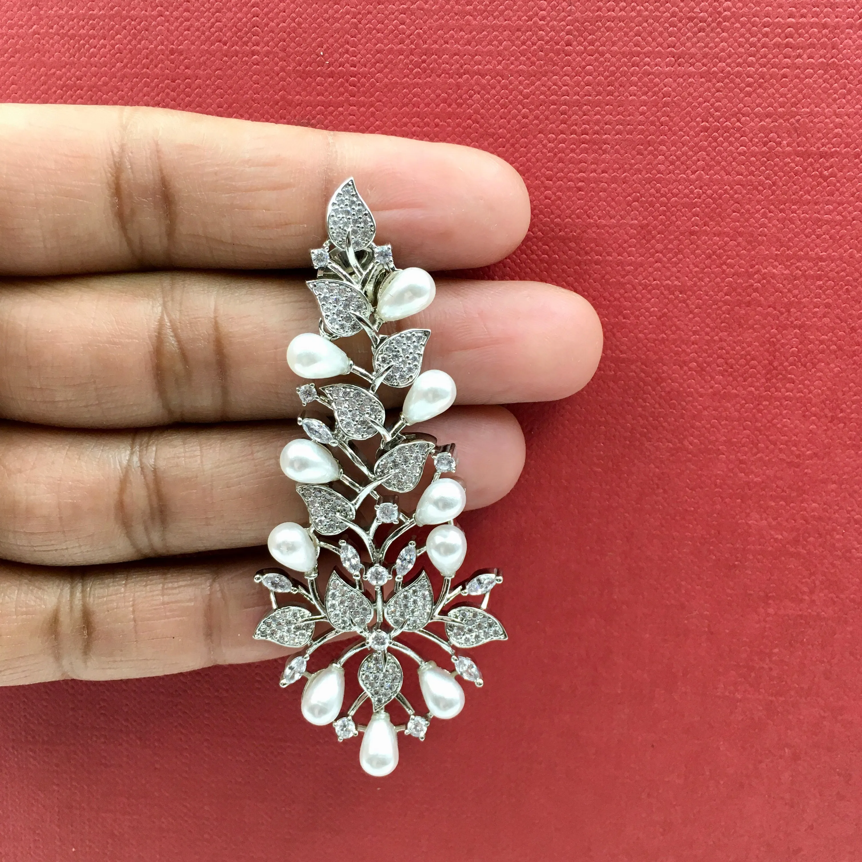 Round Neck Zircon/AD Necklace Set 8579-08