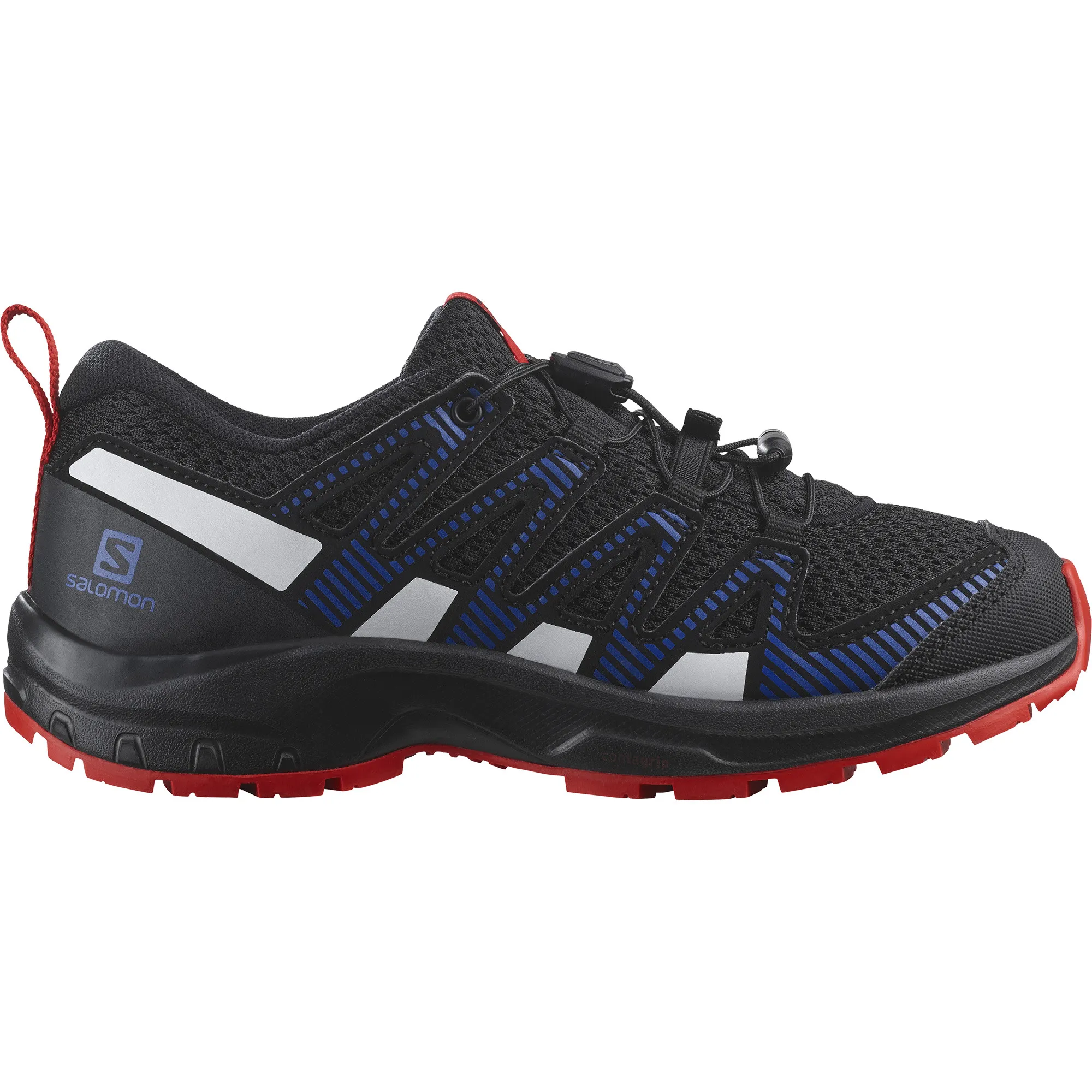 Salomon Juniors&#x27; XA Pro V8 Black/Lapis Blue/Fiery Red | Buy Salomon Juniors&#x27; XA Pro V8 Black/Lapis Blue/Fiery Red here | Outnorth