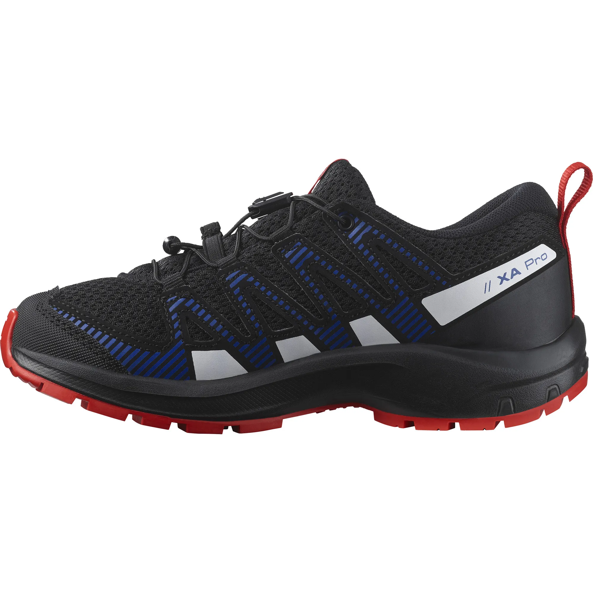 Salomon Juniors&#x27; XA Pro V8 Black/Lapis Blue/Fiery Red | Buy Salomon Juniors&#x27; XA Pro V8 Black/Lapis Blue/Fiery Red here | Outnorth