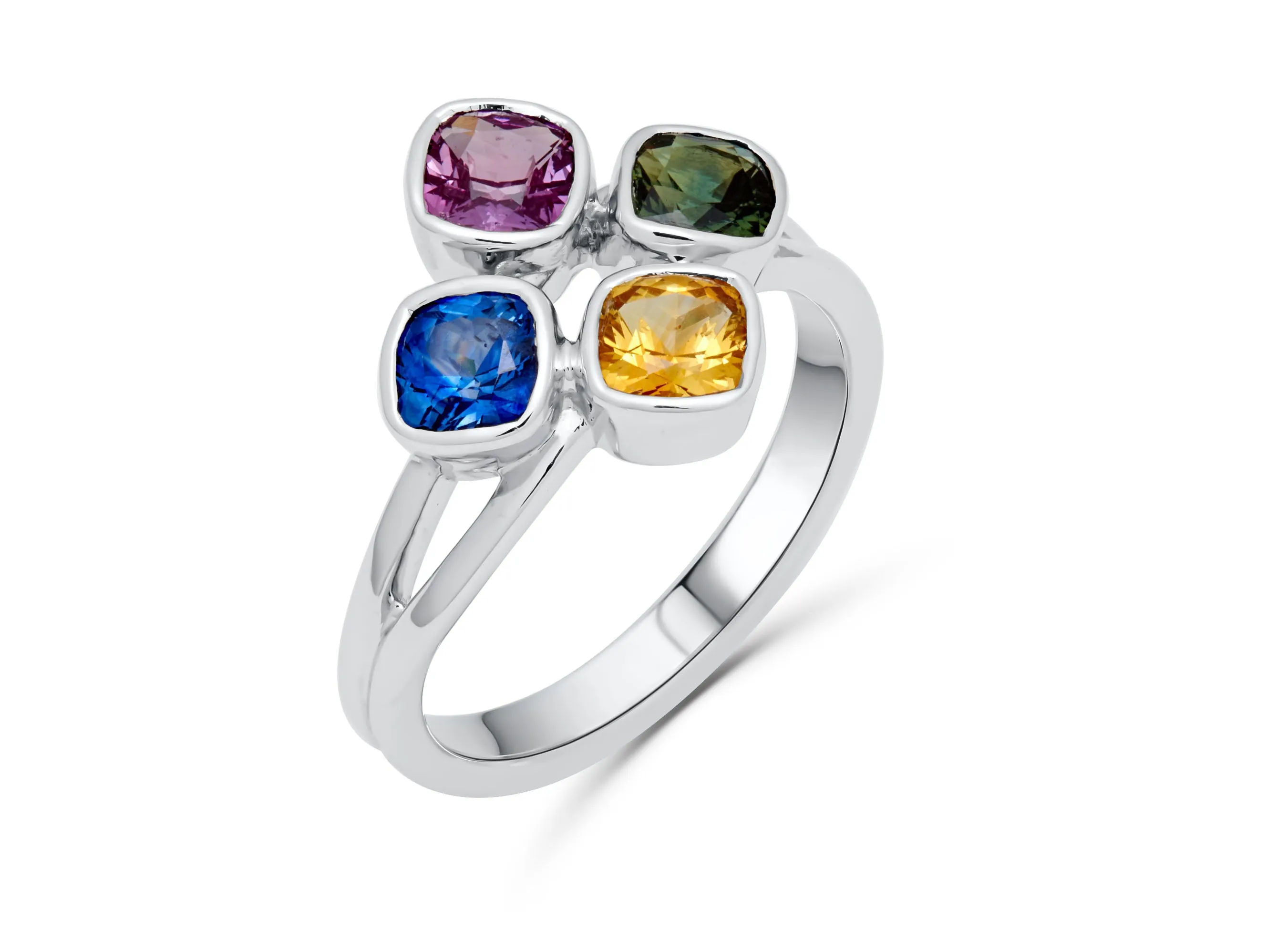 Sapphire 4 Color Ring