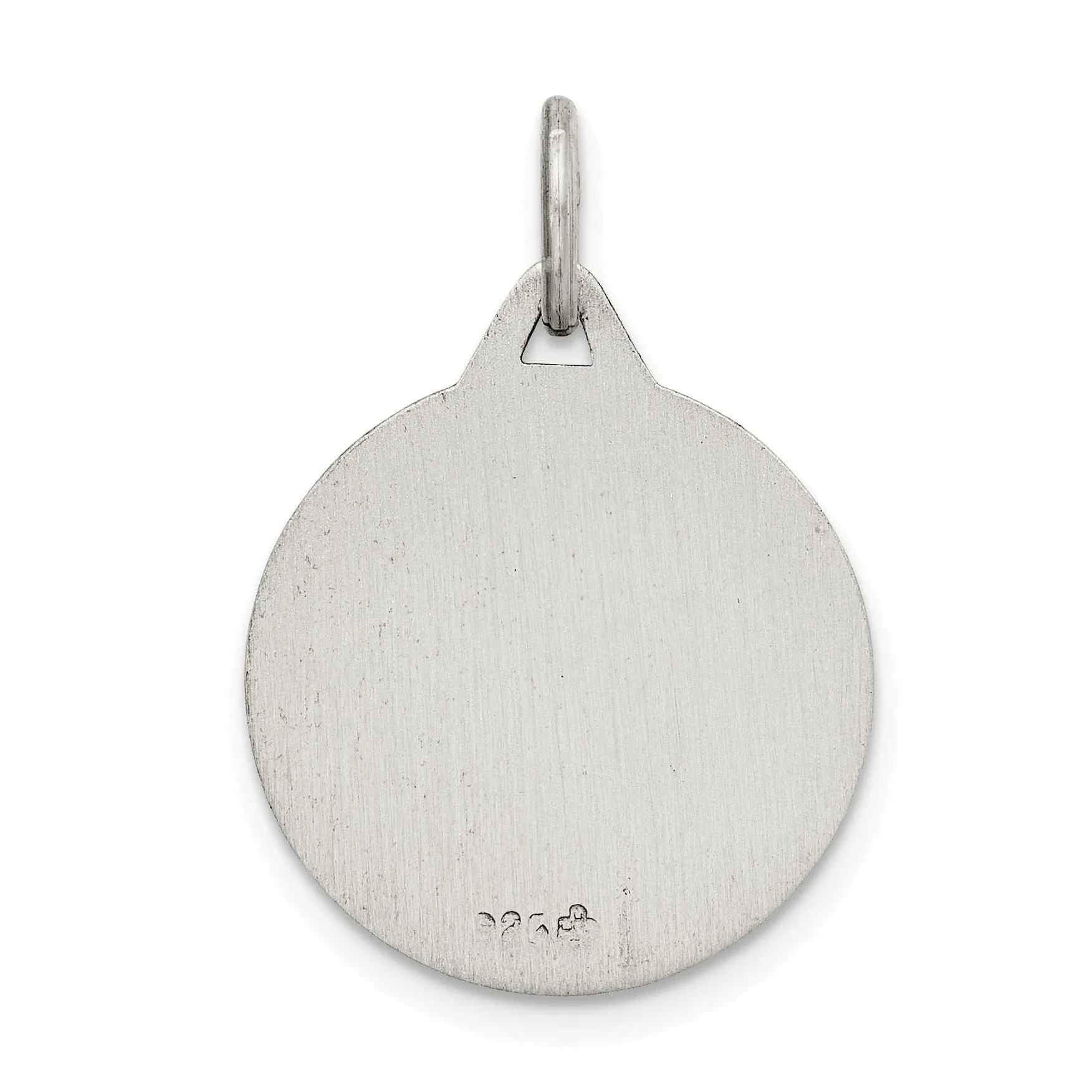 Silver Antiqued Star of David Medal Pendant