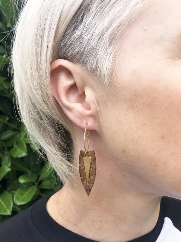 Small Wood Dangle Drops