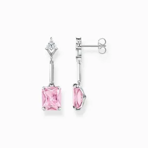 Sterling Silver Pink Stone Earrings H2177-051-9