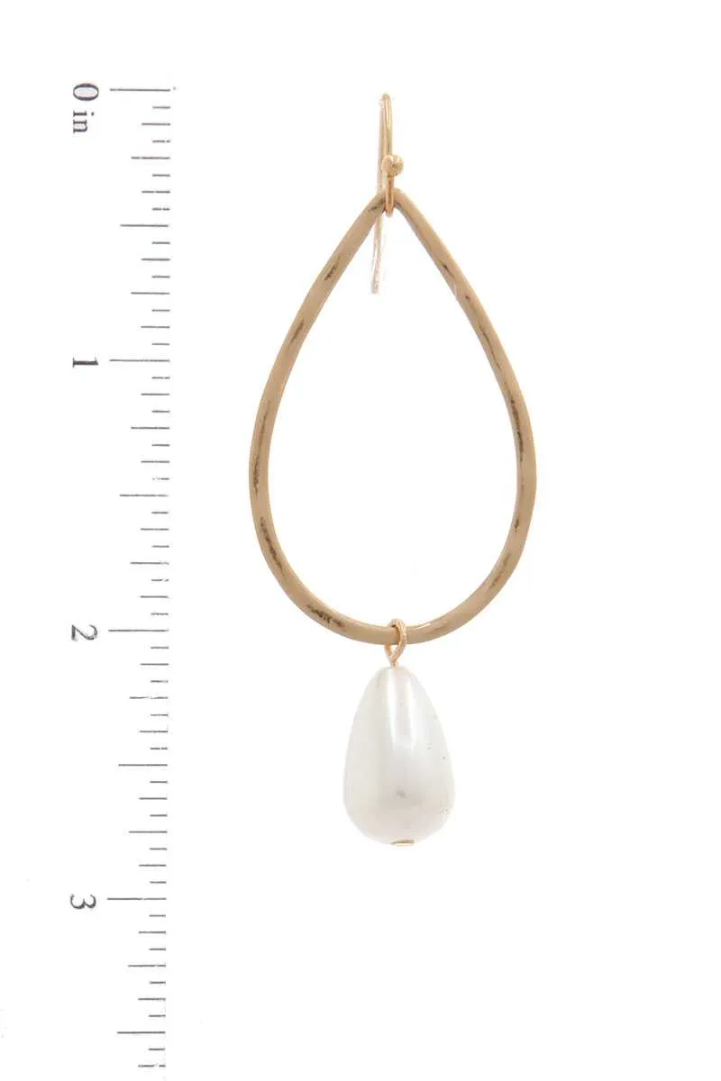 Teardrop Shape Bead Dangle Drop Earring