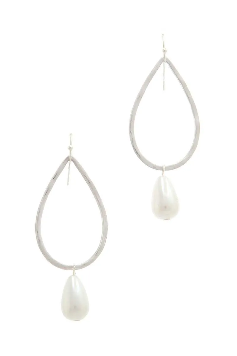 Teardrop Shape Bead Dangle Drop Earring