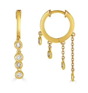 The Dawn Tiered Dangle Hoop