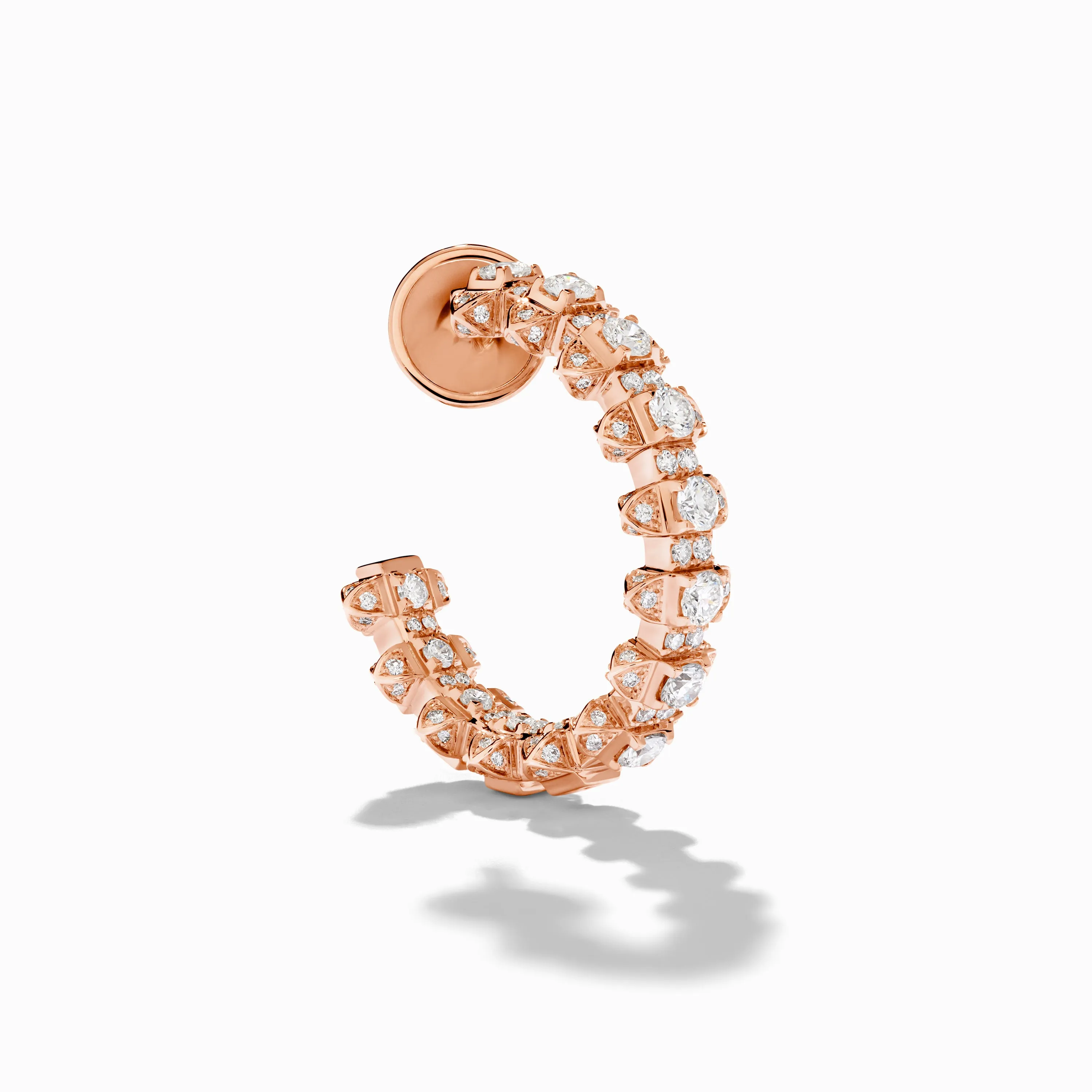 Tip-Top Full Diamond Hoop Earrings