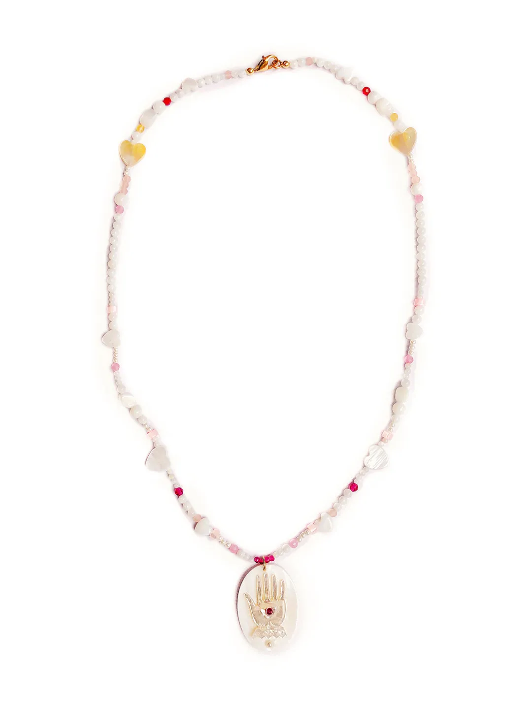 Unlogical Poem Hand/Bird shaped Natural Shell Handmade Necklace