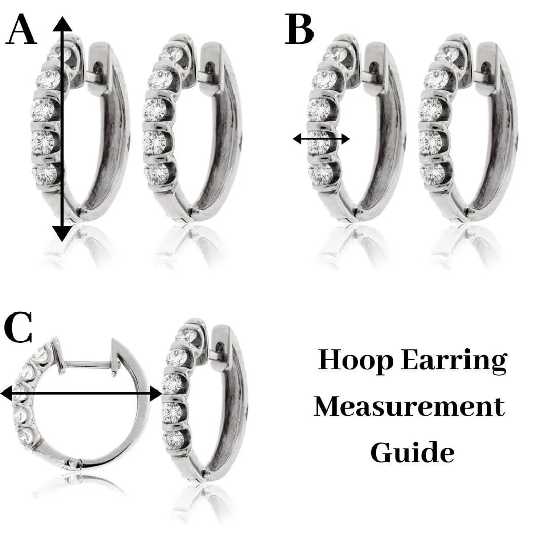 White Gold 2.0 Carat Inside Out Diamond Hoop Earrings