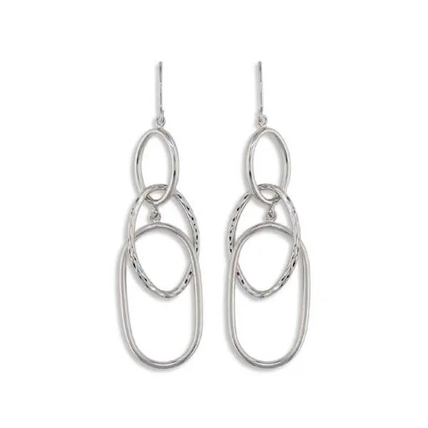 White Gold Dangle Earrings