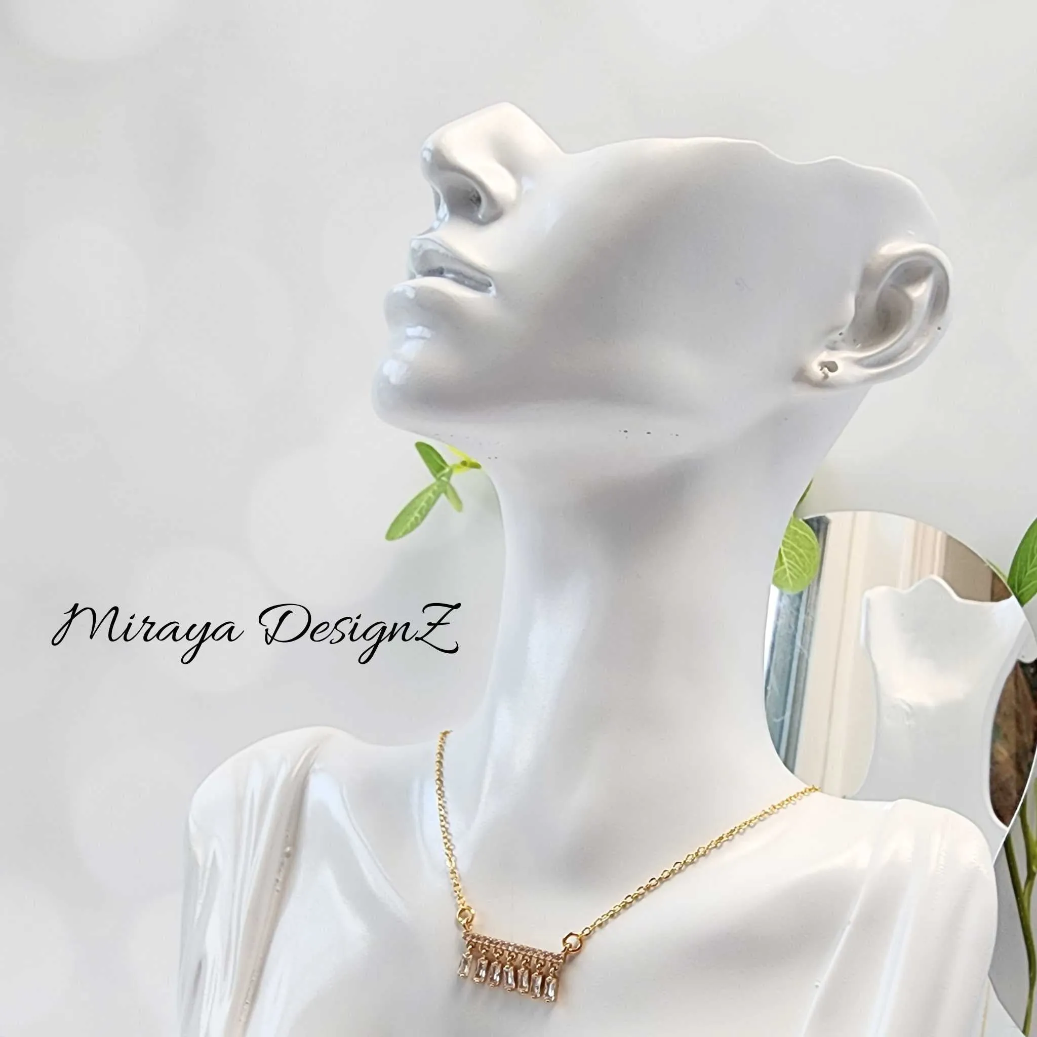 Zircon Tassels Necklace