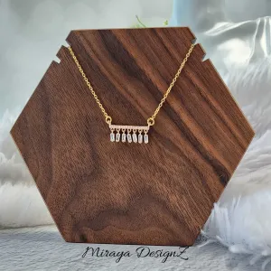 Zircon Tassels Necklace
